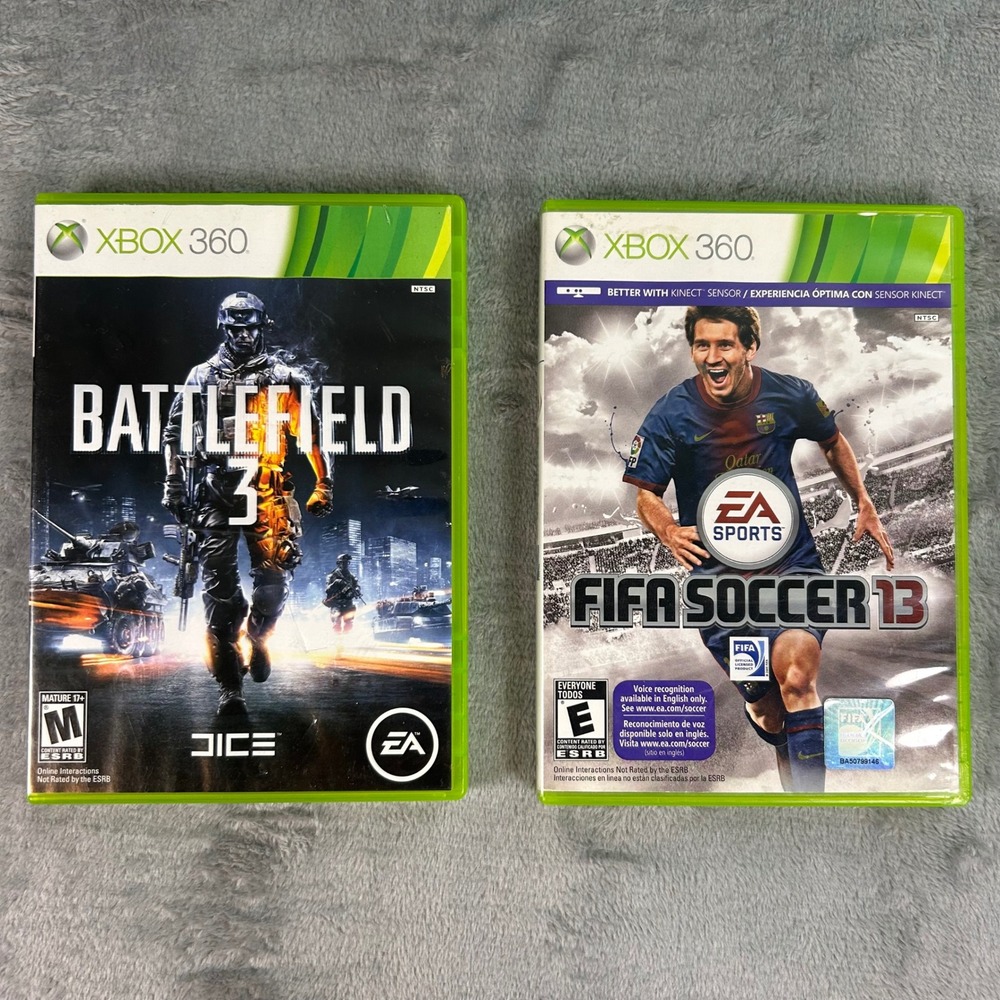 Xbox 360 Game Bundle Battlefield 3 and FIFA Soccer 13 EA Sports EA Games